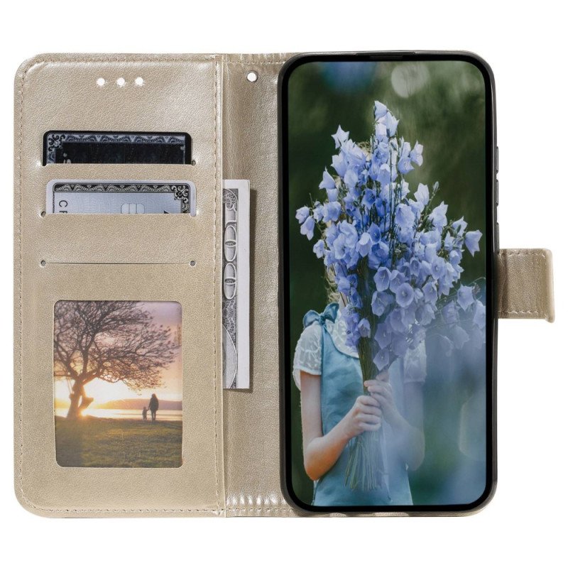 Läderfodral Xiaomi Redmi 10A Mandala Sun Med Snodd