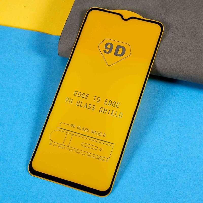 Xiaomi Redmi 10A Skärmskydd I Härdat Glas Svarta Konturer