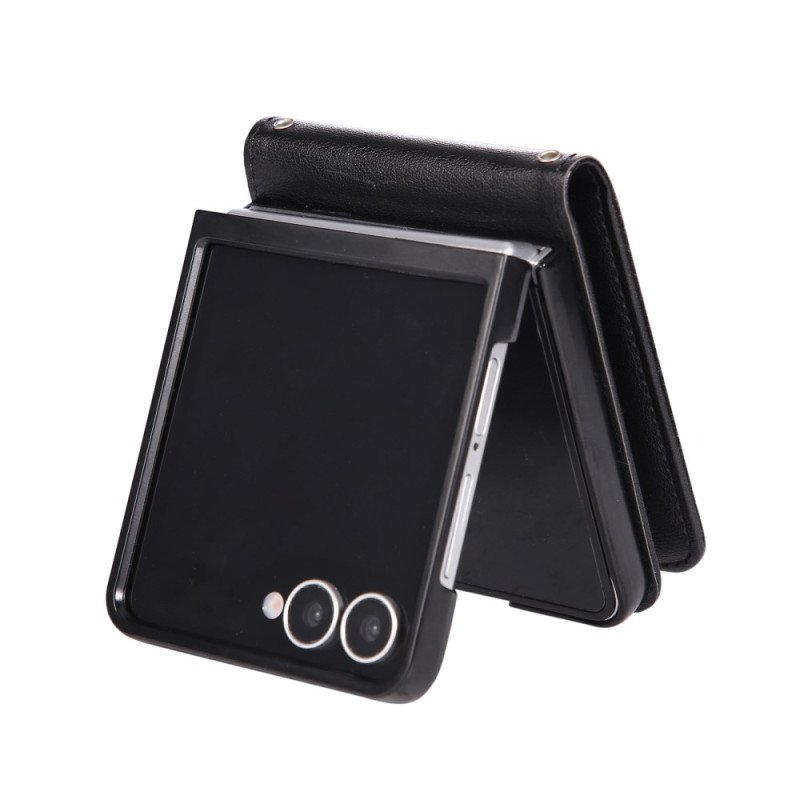 Fodral Samsung Galaxy Z Flip 7 Korthållare I Konstläder