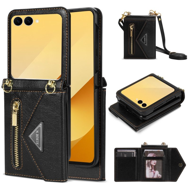 Fodral Samsung Galaxy Z Flip 7 N.bekus Axelplånbok