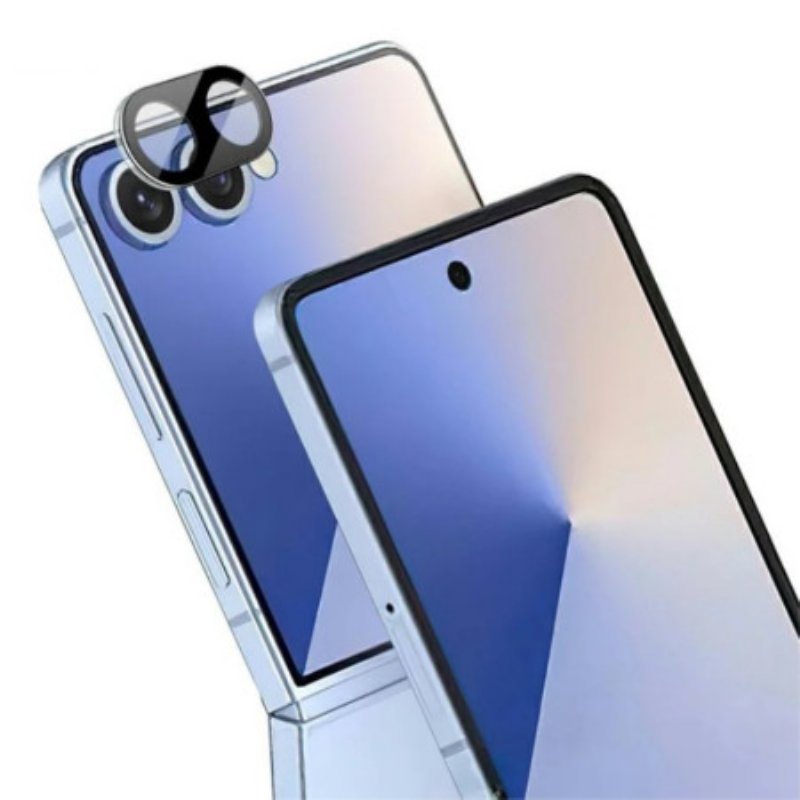 Linsskydd I Härdat Glas För Samsung Galaxy Z Flip 7 5g (svart Version)