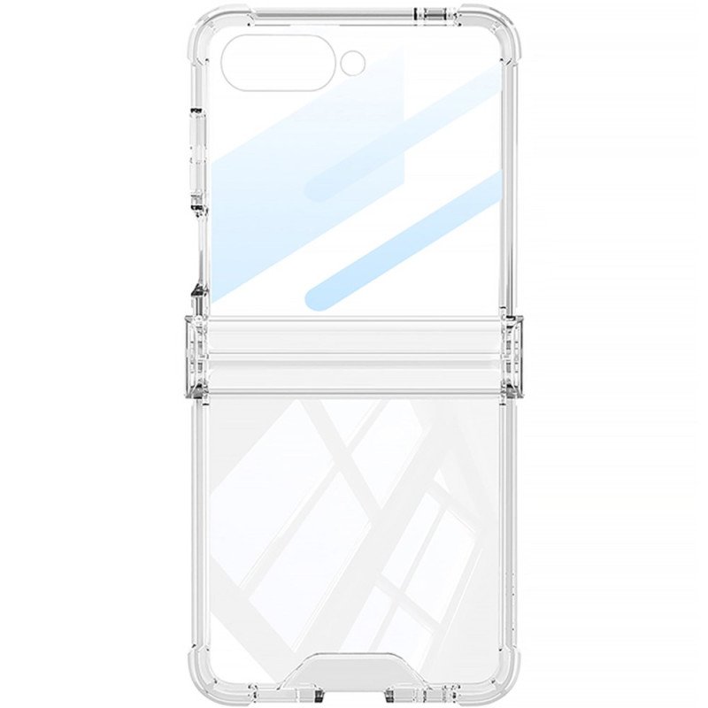 Skal För Samsung Galaxy Z Flip 7 Färgad Genomskinlig Med Airbagskydd