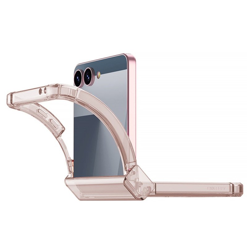 Skal För Samsung Galaxy Z Flip 7 Färgad Genomskinlig Med Airbagskydd