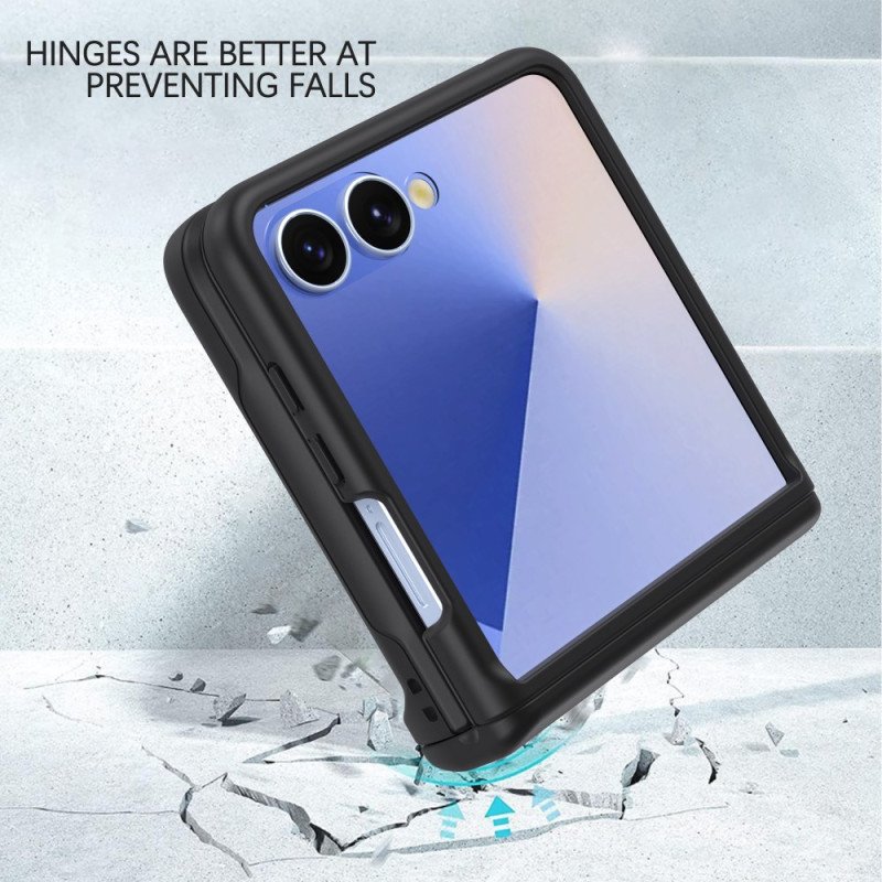 Skal För Samsung Galaxy Z Flip 7 Fjädergångjärn Och Korthållare