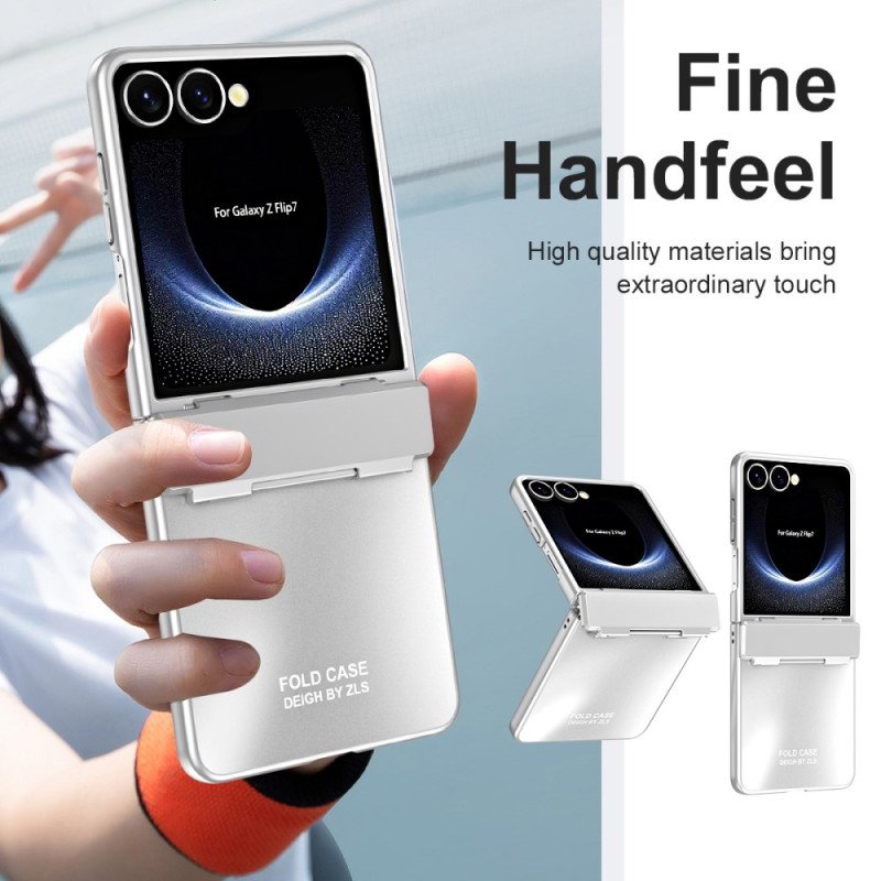 Skal För Samsung Galaxy Z Flip 7 Metallisk Effekt Med Gångjärn