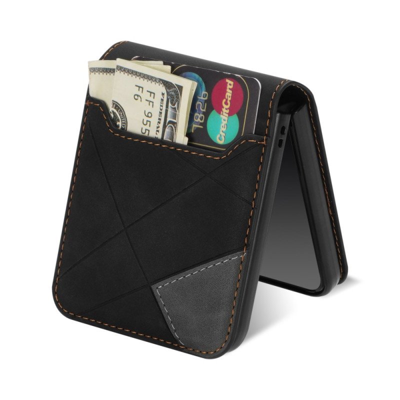 Skal För Samsung Galaxy Z Flip 7 Mönstrad Korthållare