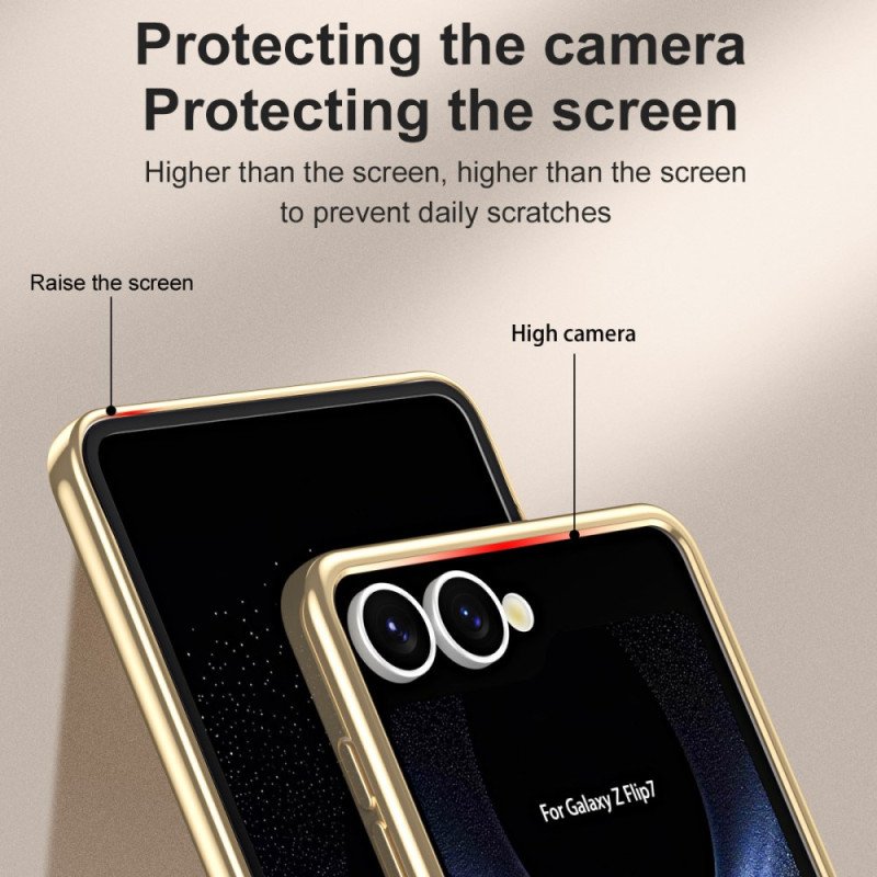 Skal För Samsung Galaxy Z Flip 7 Premium Med Bakre Skärmskydd