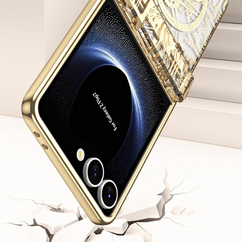 Skal För Samsung Galaxy Z Flip 7 Premium Med Bakre Skärmskydd