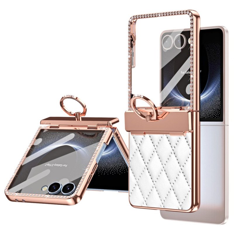 Skal För Samsung Galaxy Z Flip 7 Ringhållare Och Bakre Skärmskydd