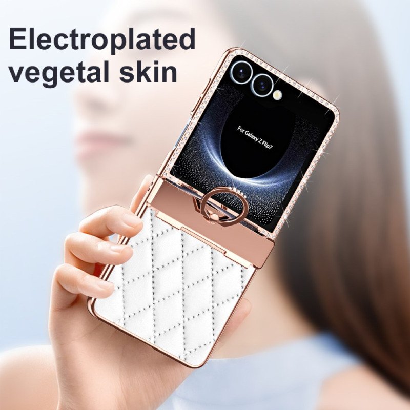 Skal För Samsung Galaxy Z Flip 7 Ringhållare Och Bakre Skärmskydd
