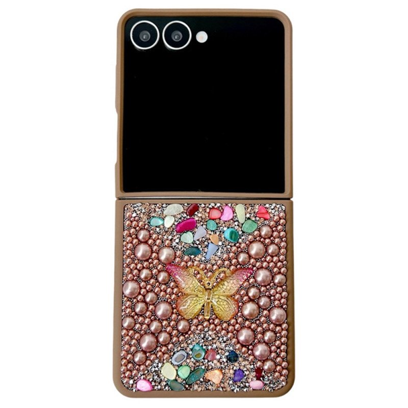 Skal För Samsung Galaxy Z Flip 7 Strass Fjärilsdekoration
