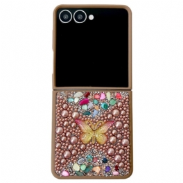 Skal För Samsung Galaxy Z Flip 7 Strass Fjärilsdekoration