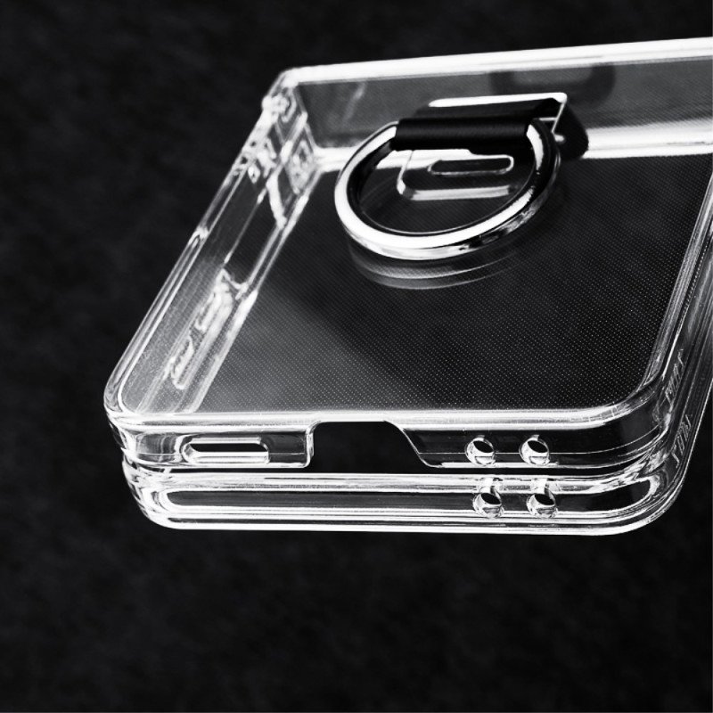 Skal För Samsung Galaxy Z Flip 7 Transparent Med Ringhållare