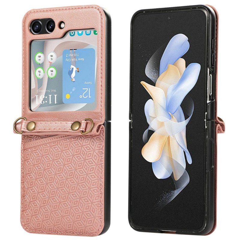 Skal Samsung Galaxy Z Flip 7 Korthållare I Rombisk Design