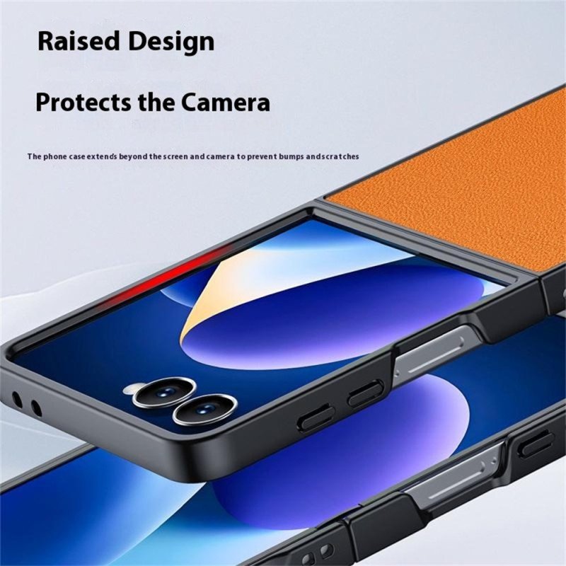 Skal Samsung Galaxy Z Flip 7 Lädereffekt