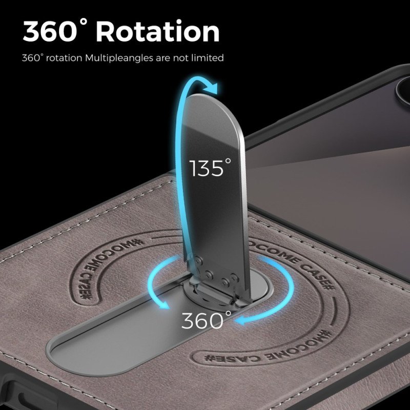 Skal Samsung Galaxy Z Flip 7 Magnetisk Med Roterande Stativ