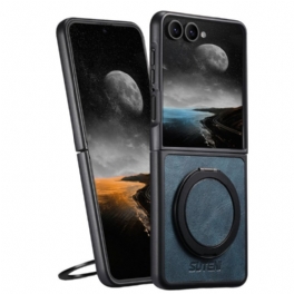 Skal Samsung Galaxy Z Flip 7 Magsafe-kompatibel Lädereffekt Suteni Ringhållare