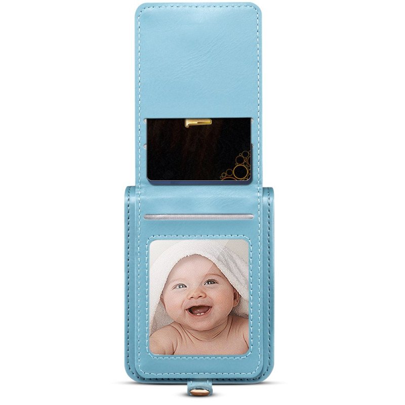 Skal Samsung Galaxy Z Flip 7 Marmorerad Korthållare Och Axelrem