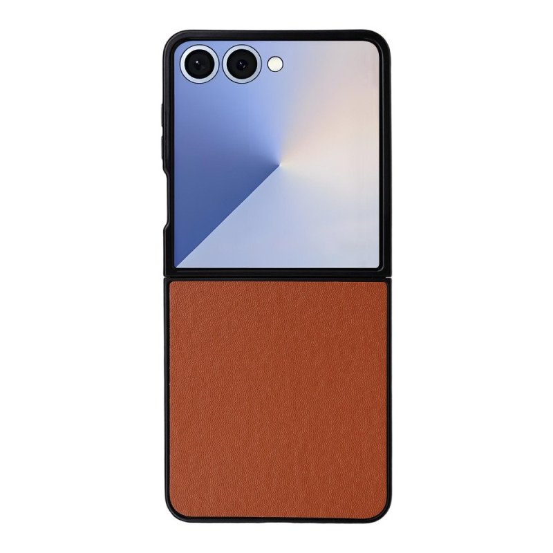 Skal Samsung Galaxy Z Flip 7 Monokrom Lädereffekt