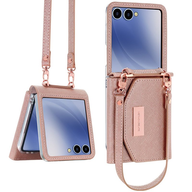 Skal Samsung Galaxy Z Flip 7 Plånbok Och Rem