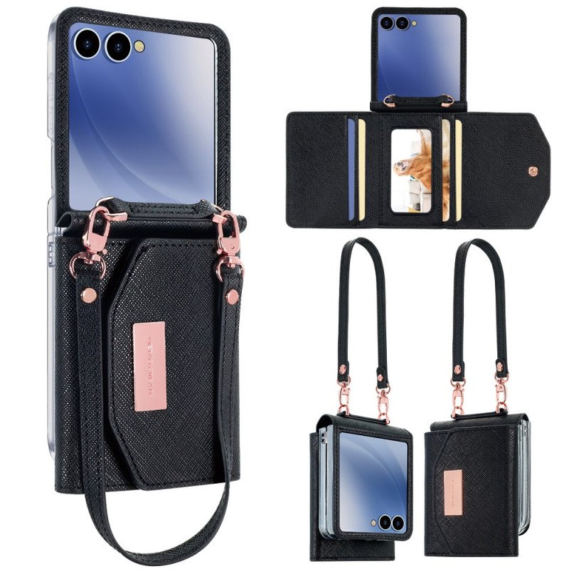 Skal Samsung Galaxy Z Flip 7 Plånbok Och Rem