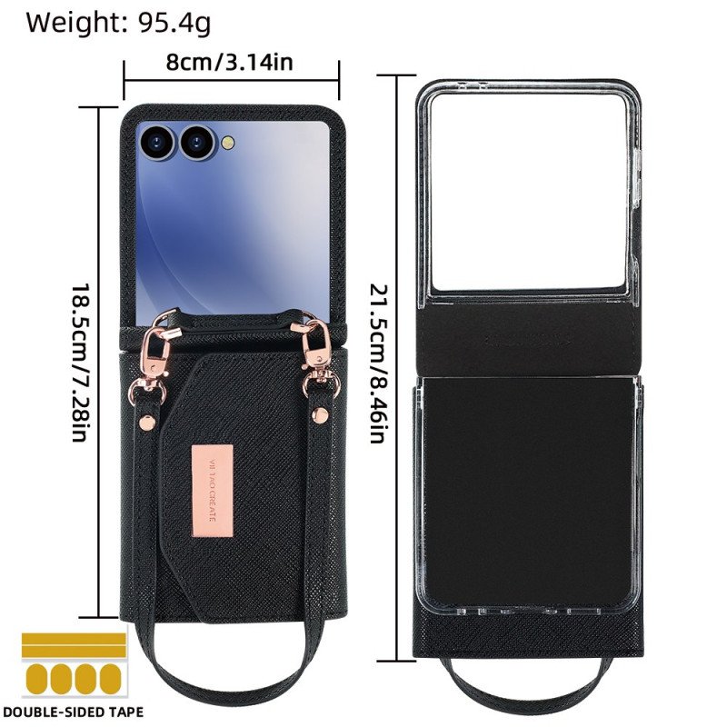 Skal Samsung Galaxy Z Flip 7 Plånbok Och Rem