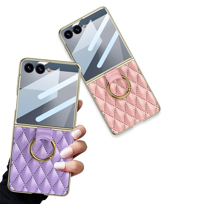 Skal Samsung Galaxy Z Flip 7 Quiltad Design Med Ringhållare