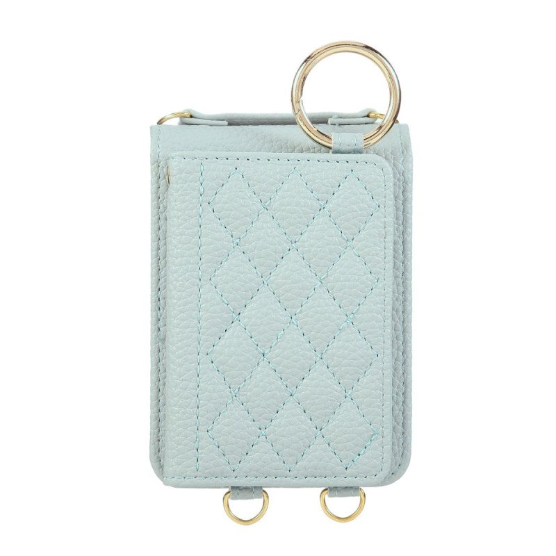 Skal Samsung Galaxy Z Flip 7 Quiltad Plånbok Med Axelrem