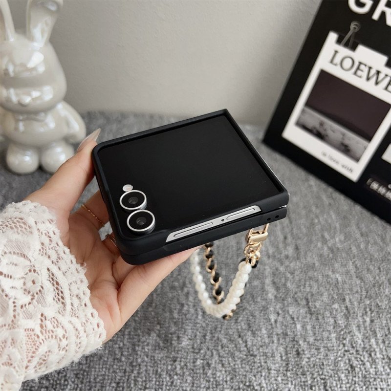 Skal Samsung Galaxy Z Flip 7 Smiley-kanin Med Armband