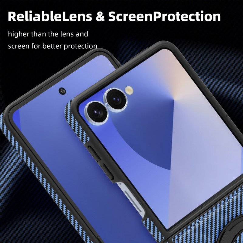 Skal Samsung Galaxy Z Flip 7 Telefonfodral Magnetisk Kolfiber