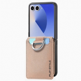 Skal Samsung Galaxy Z Flip 7 Telefonfodral Premium Korthållare Och Hållare