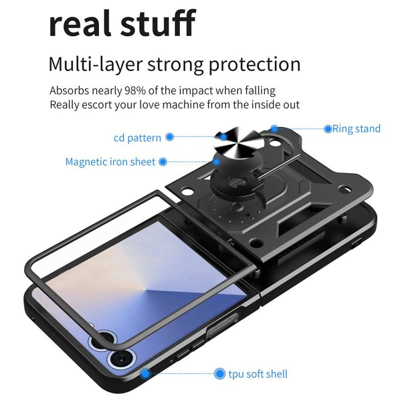 Skal Samsung Galaxy Z Flip 7 Telefonfodral Robust Med Ringhållare