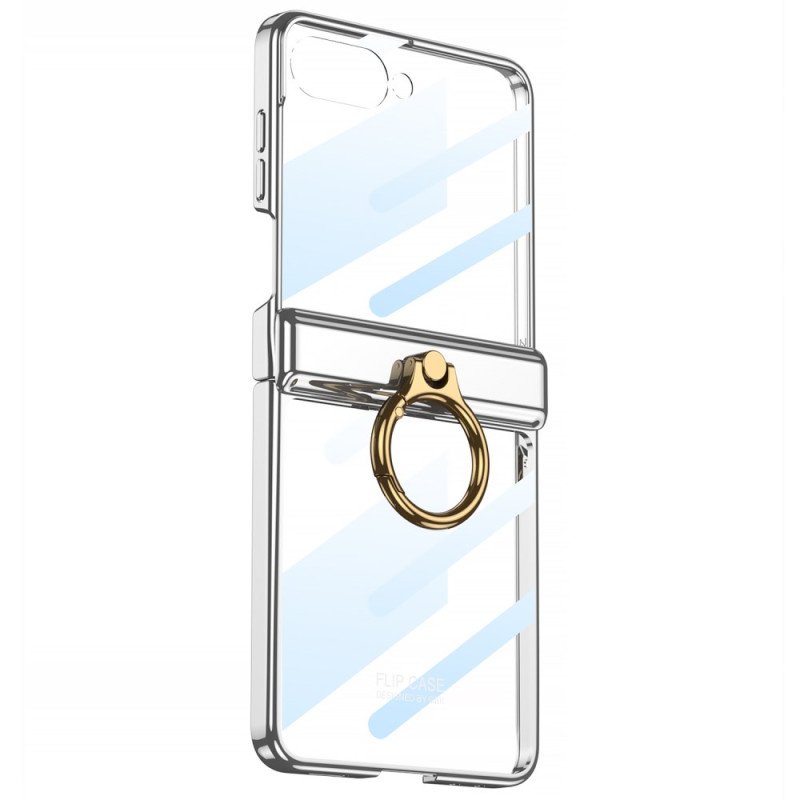 Skal Samsung Galaxy Z Flip 7 Transparent Med Stativ Och Magnetiskt Skydd Gkk