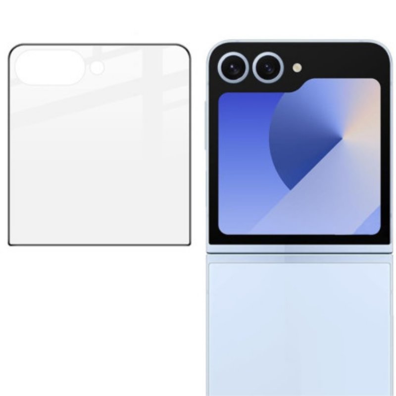 Yttre Skärmskydd I Härdat Glas För Samsung Galaxy Z Flip 7 5g (svart Kant)