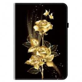 Fodral För Samsung Galaxy Tab S10 Plus Gyllene Rosor