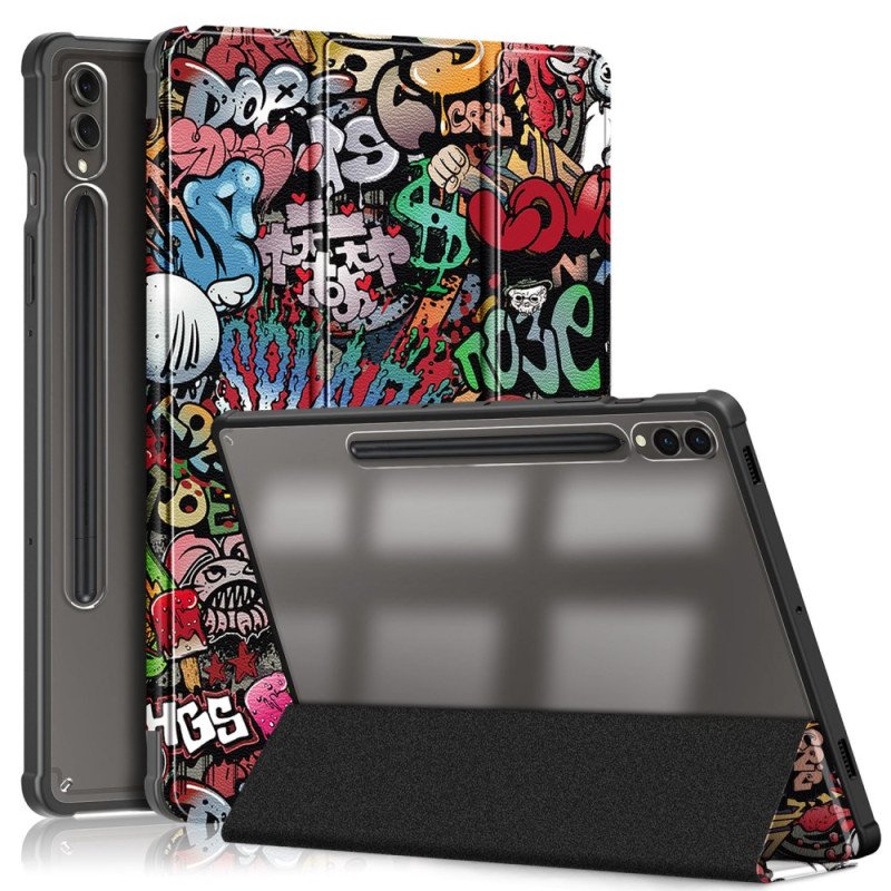 Samsung Galaxy Tab S10 Plus Transparent Baksida Med Graffitimönster