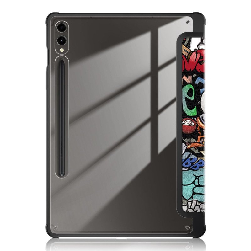 Samsung Galaxy Tab S10 Plus Transparent Baksida Med Graffitimönster