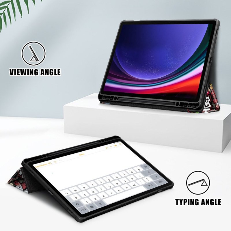 Samsung Galaxy Tab S10 Plus Transparent Baksida Med Graffitimönster