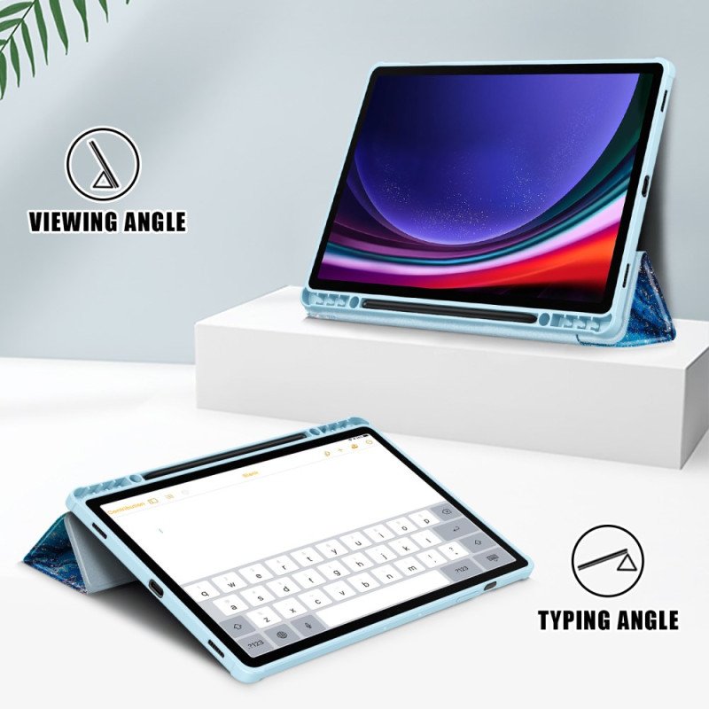 Samsung Galaxy Tab S10 Plus Transparent Baksida Med Vågmönster