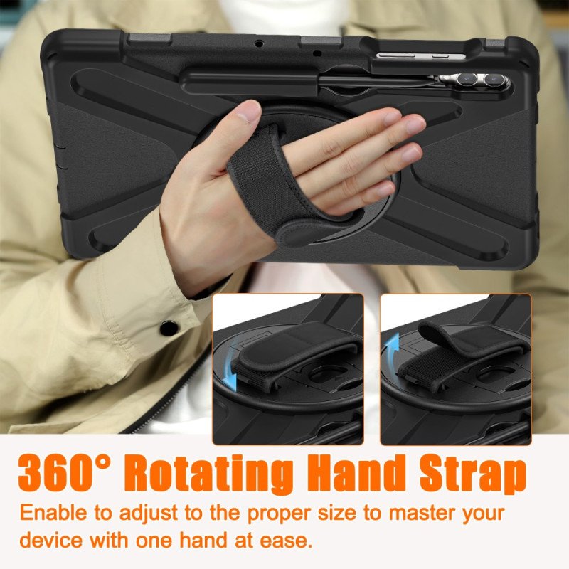 Skal För Samsung Galaxy Tab S10 Plus Rem Och Stativ
