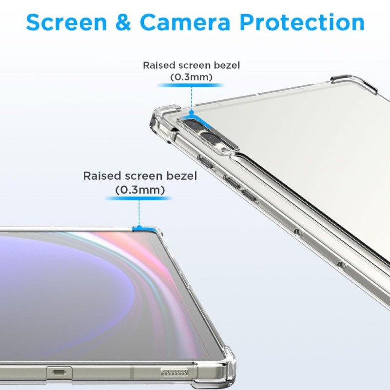 Skal För Samsung Galaxy Tab S10 Plus Transparent Med Pekpennahållare