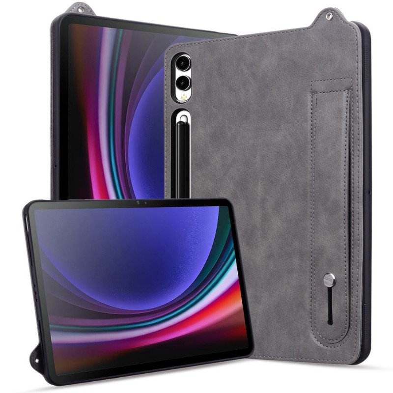 Skal Samsung Galaxy Tab S10 Plus Telefonfodral Pekpennahållare Och Rem Med Lädereffekt