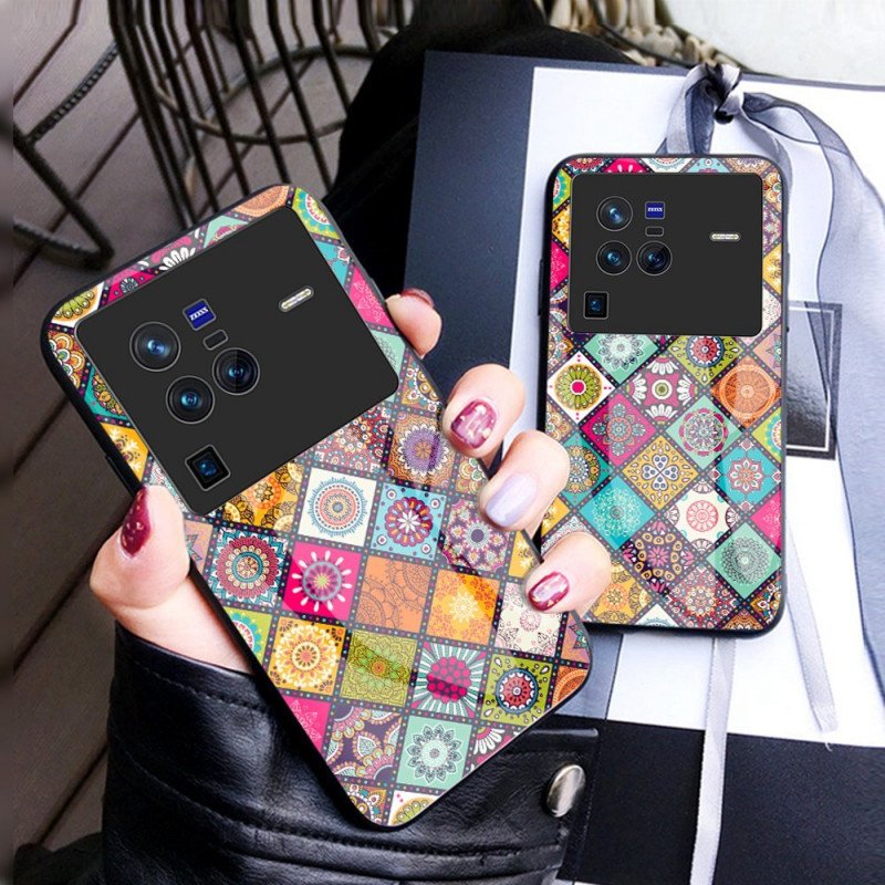 Skal Vivo X80 Pro Patchwork Magnetisk Hållare