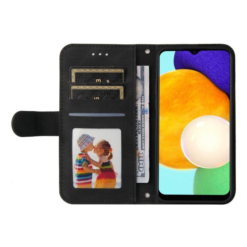 Fodral Samsung Galaxy A03s Nit Och Rem I Konstläder