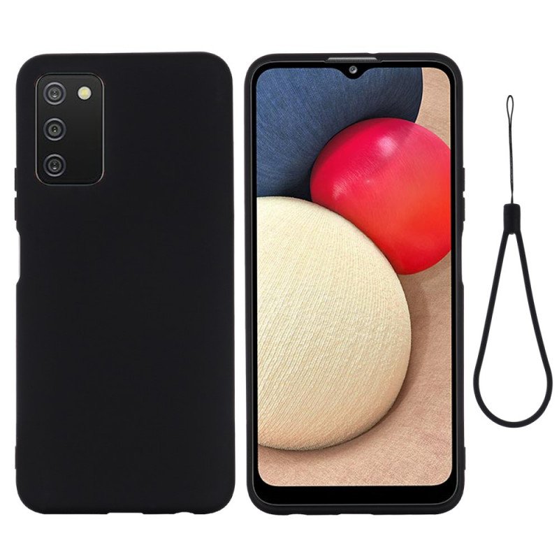 Skal Samsung Galaxy A03s Flytande Silikon Med Snodd