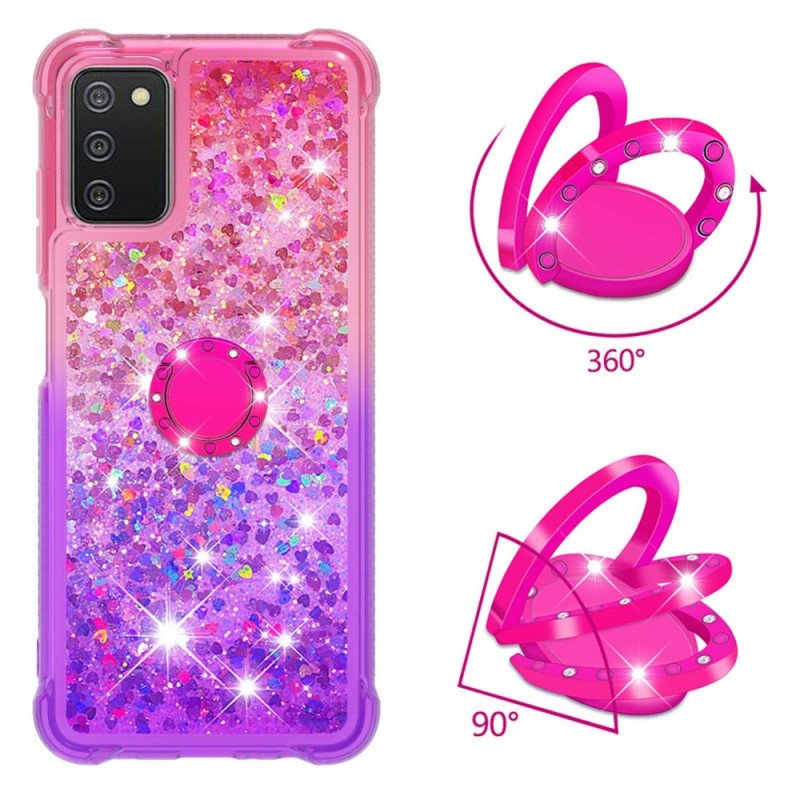 Skal Samsung Galaxy A03s Glitter Ring-bracket