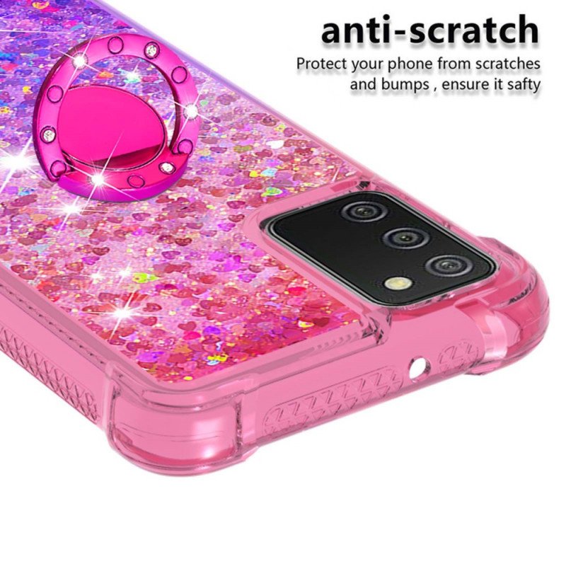 Skal Samsung Galaxy A03s Glitter Ring-bracket