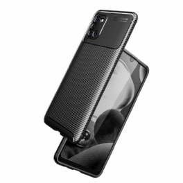 Mobilskal Samsung Galaxy A31 Flexibel Kolfiberstruktur