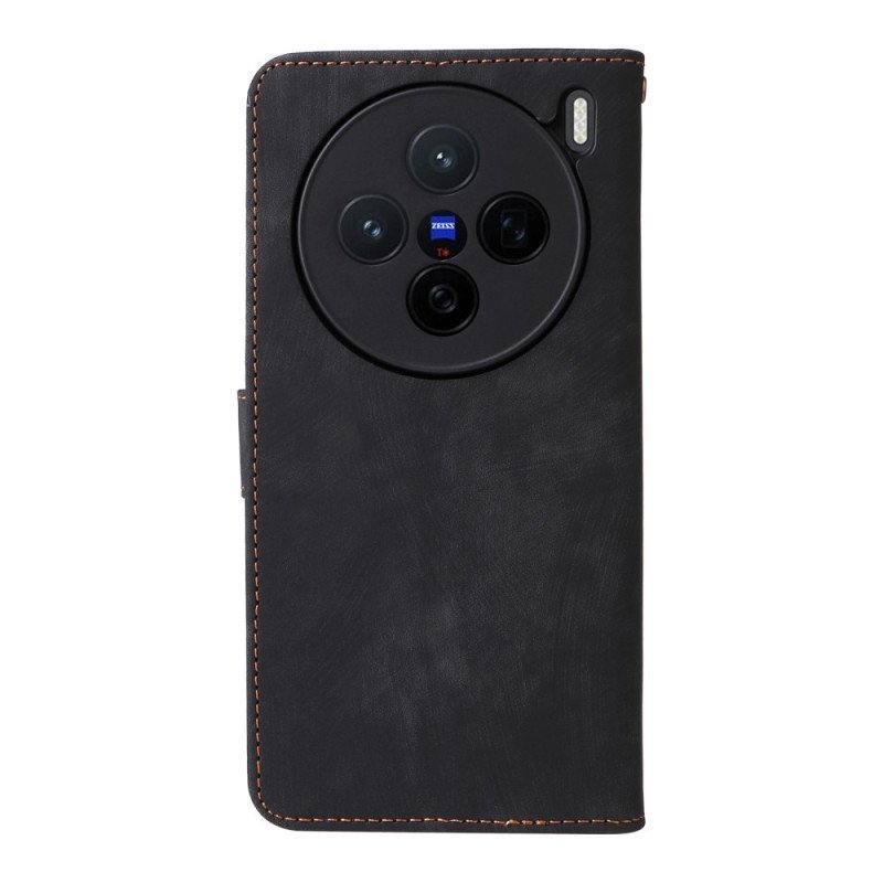 Fodral Vivo X200 Mockaeffekt Med Rem