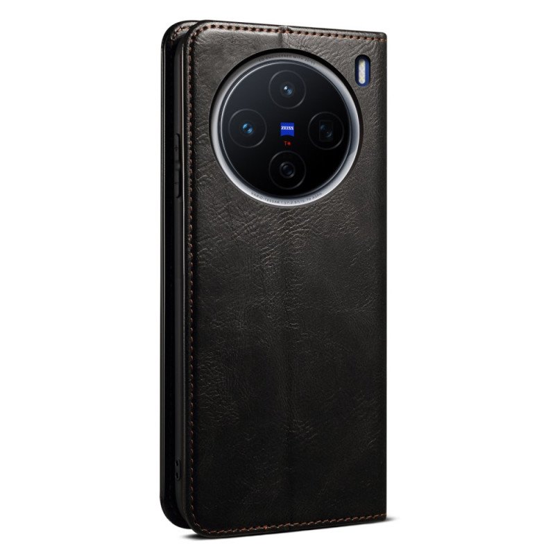 Folio-fodral Vivo X200 Vaxat Konstläder